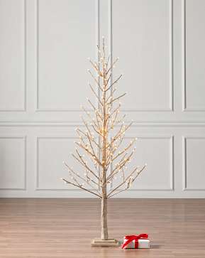 Lit Champagne Glitter LED Tree Lit Champagne Glitter LED Tree