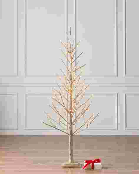5ft Champagne Glitter LED Tree by Balsam Hill