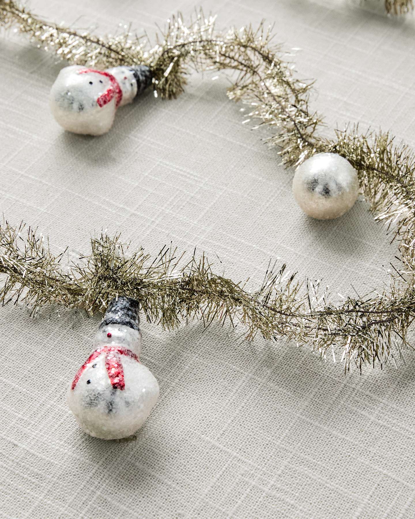 Vintage Snowman Tree Garlands, Set of 3