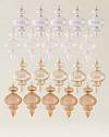 Gold and Silver Glass Finial Ornament Set, 20 Pieces by Balsam Hill SSC 40