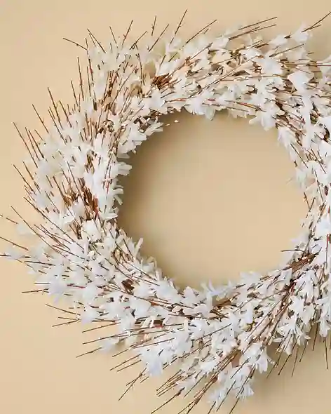 White Forsythia Wreath by Balsam Hill SSCR 10