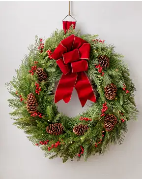 Outdoor Red Berry Pine Double-Sided Wreath Outdoor Red Berry Pine Double-Sided Wreath