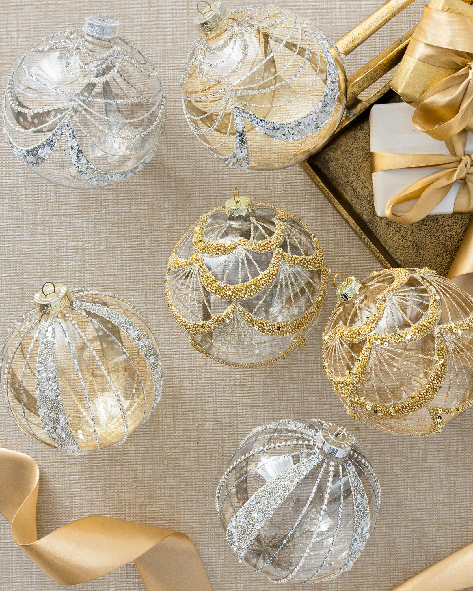 Roaring Twenties Jumbo Glass Ornament Set