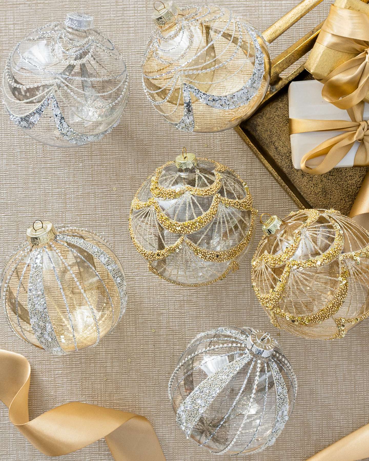 Roaring Twenties Jumbo Ornaments Set of 6 by Balsam Hill SSCR