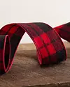 2.5"x10 Yards Red Plaid Ribbon by Balsam Hill SSC 19