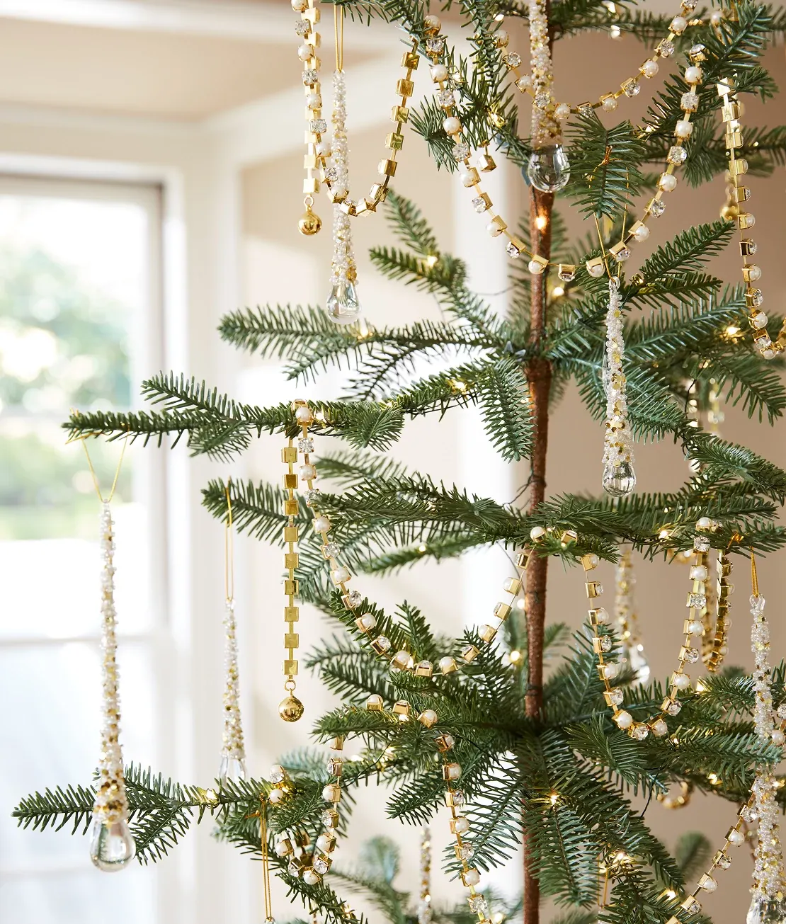 Crystal & Gold Christmas Tree Garlands