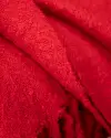 4ft x 6ft Red Mohair Throw by Balsam Hill Closeup 20