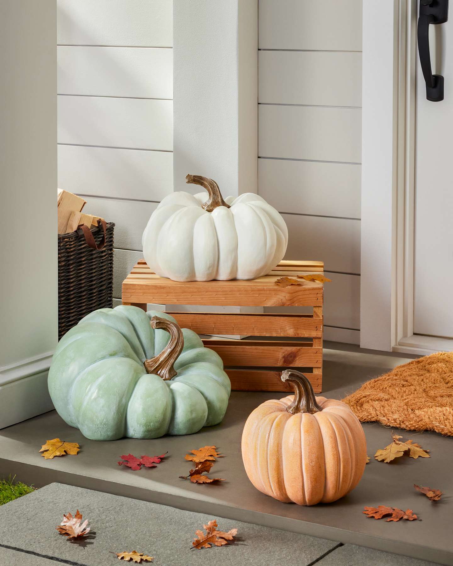 Balsam Hill Outdoor Fairytale Heirloom Pumpkins Set of 3 Display