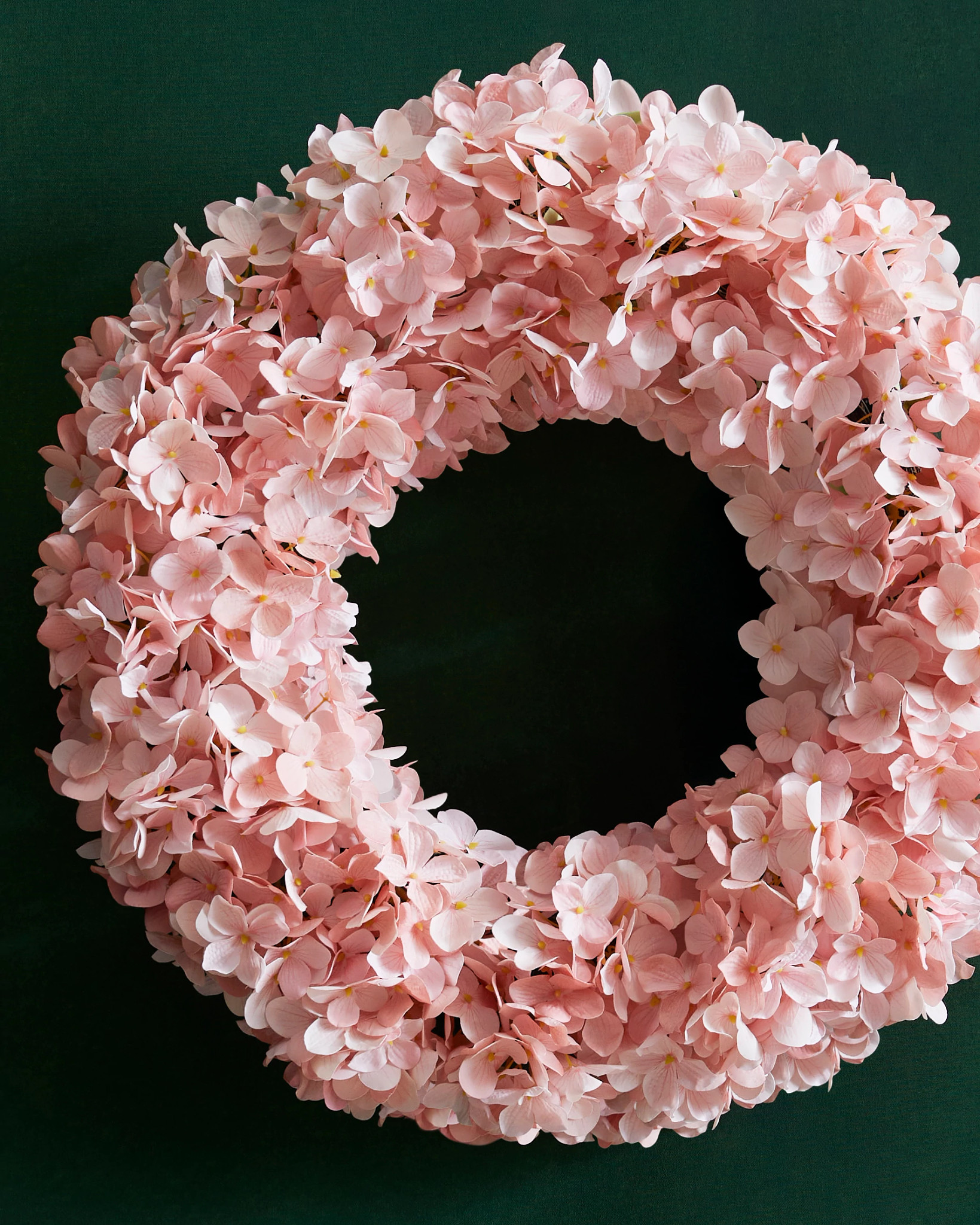 Outdoor Pink Hydrangea Harmony Wreath
