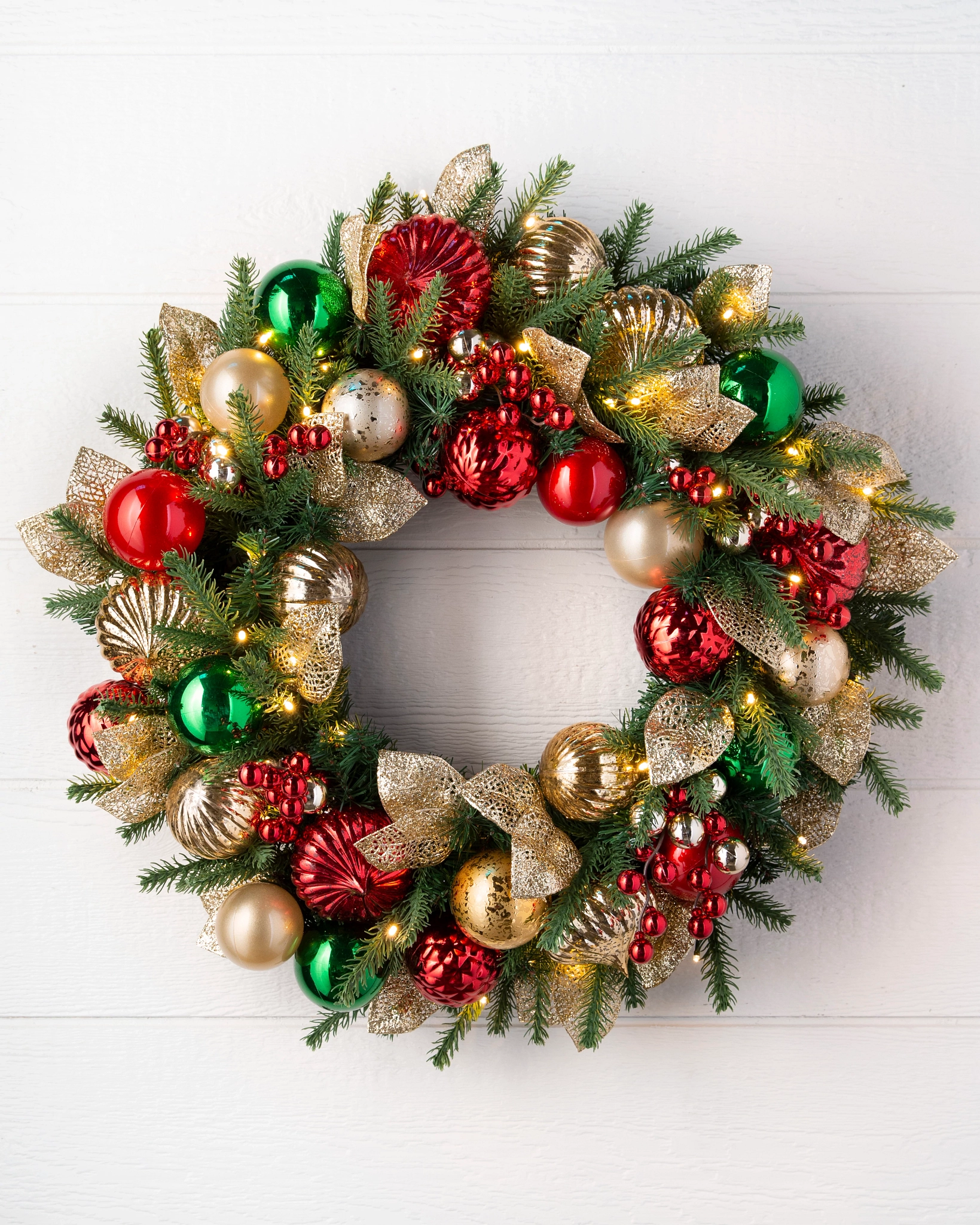 Merry and Bright Artificial Christmas Wreath | Balsam Hill
