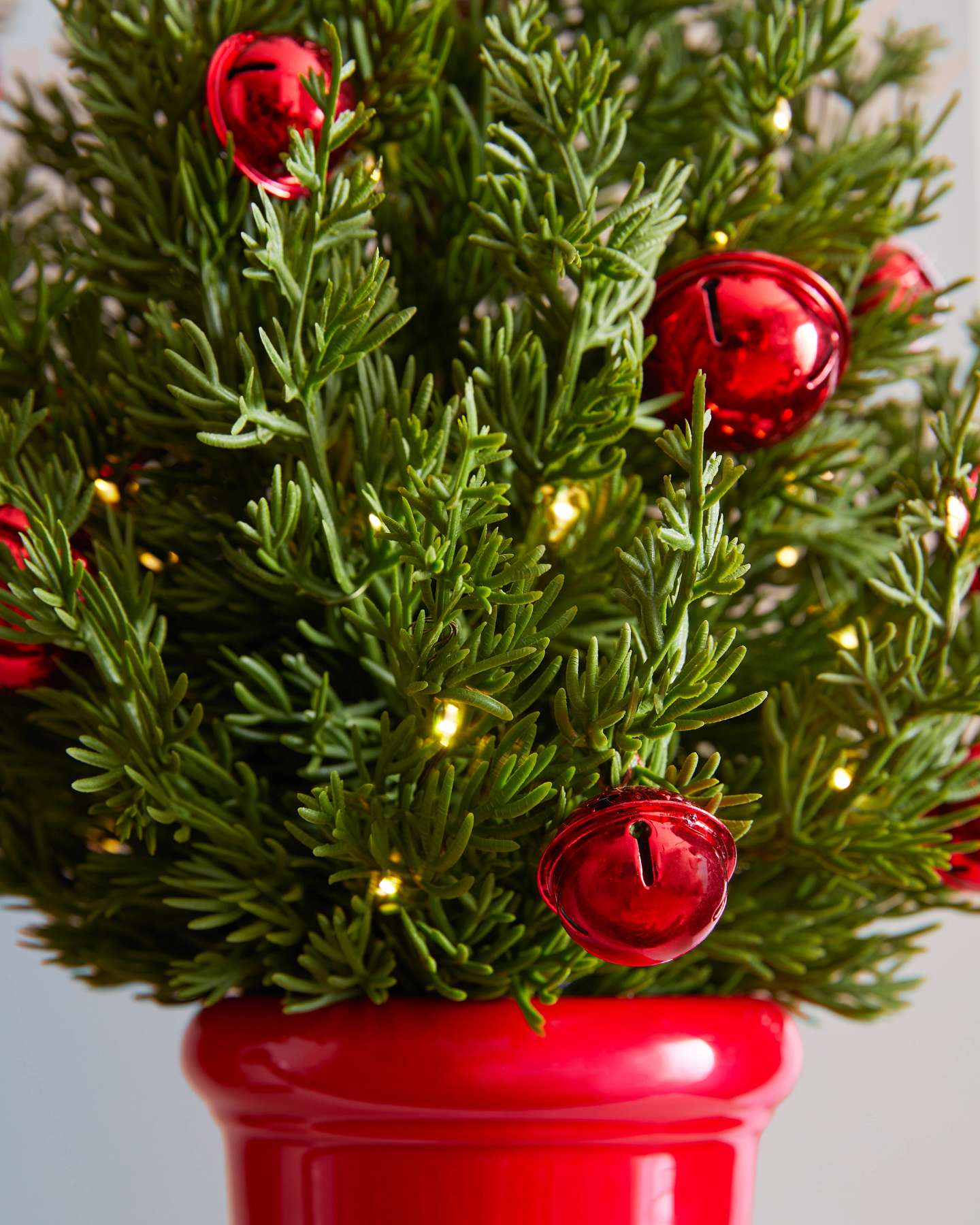 Jingle Bells Potted Pine Trees, Set of 2