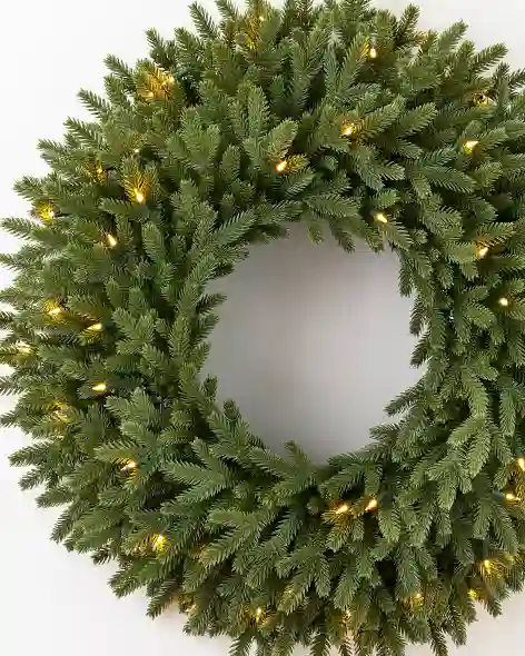 36 inches Clear LED BH Norway Spruce Wreath by Balsam Hill SSCR