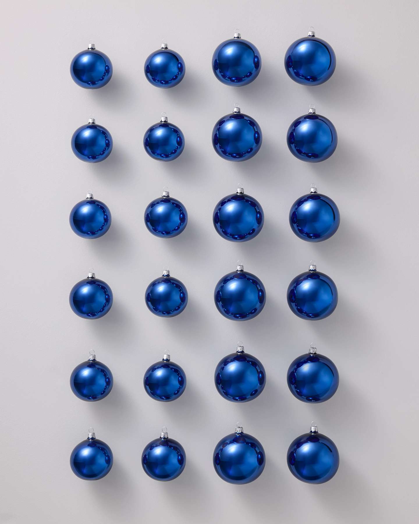 Navy Blue BH Essentials Pearlescent Ornaments, Set of 24