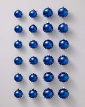 Navy Blue BH Essentials Pearlescent Ornament Set Navy Blue BH Essentials Pearlescent Ornament Set