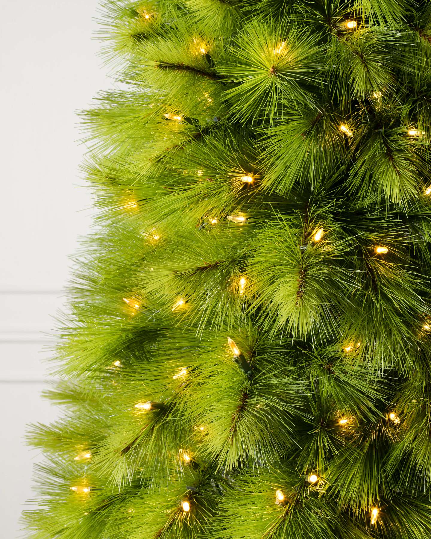 Balsam Hill Monterey Pine Slim Christmas Tree LED Clear Lights Close-Up