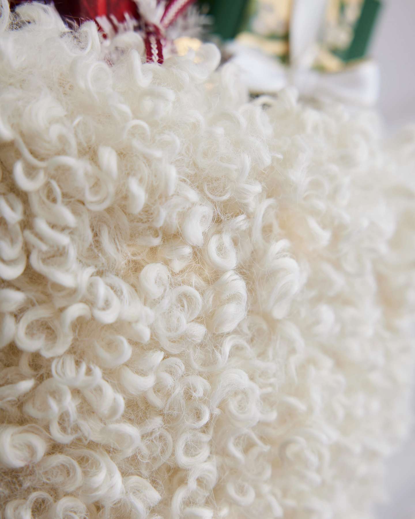 Ivory Bouclé Christmas Stocking