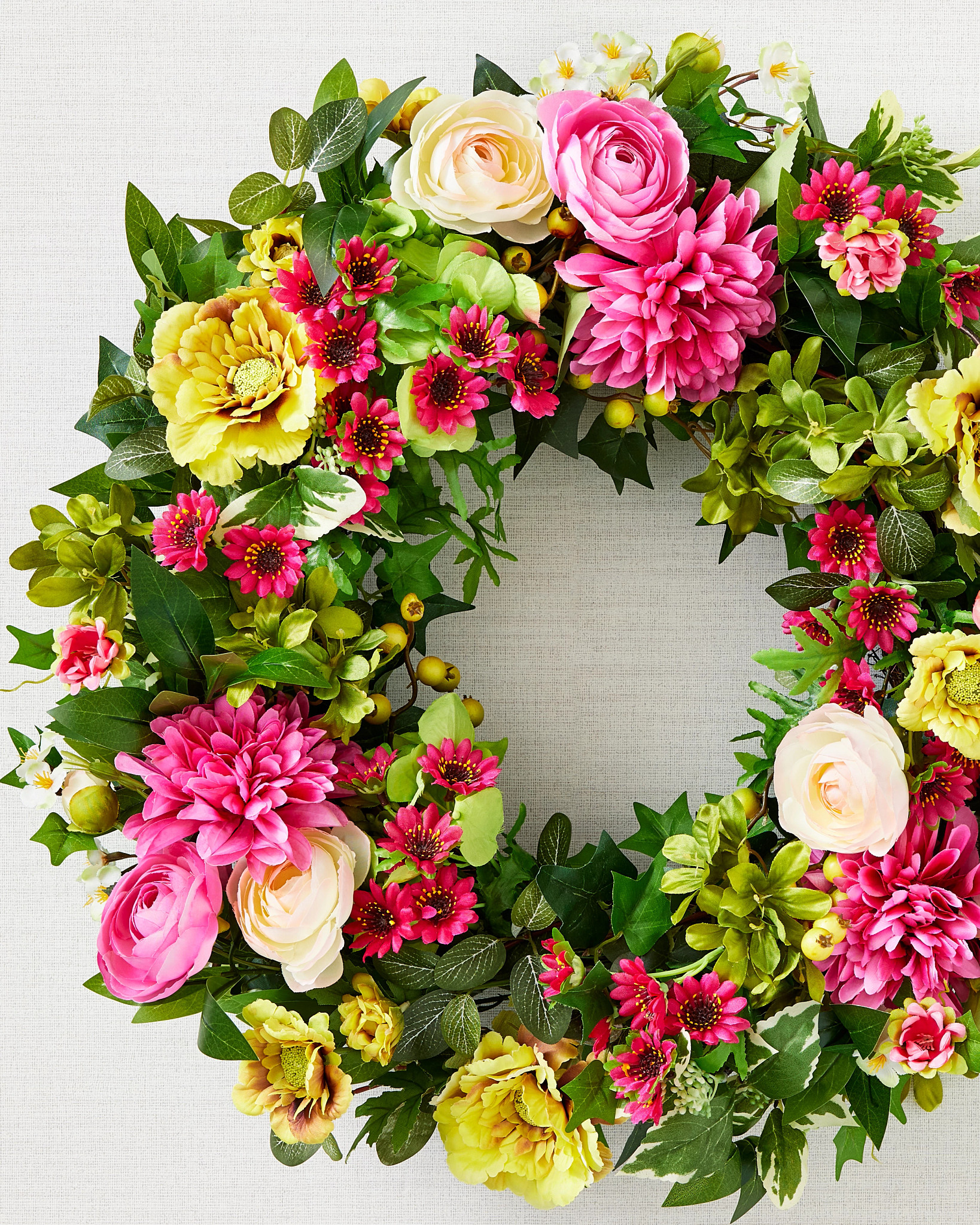 Outdoor Vivid Blooms Wreath