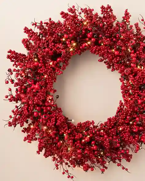 Festive Red Berry Wreath by Balsam Hill SSCR