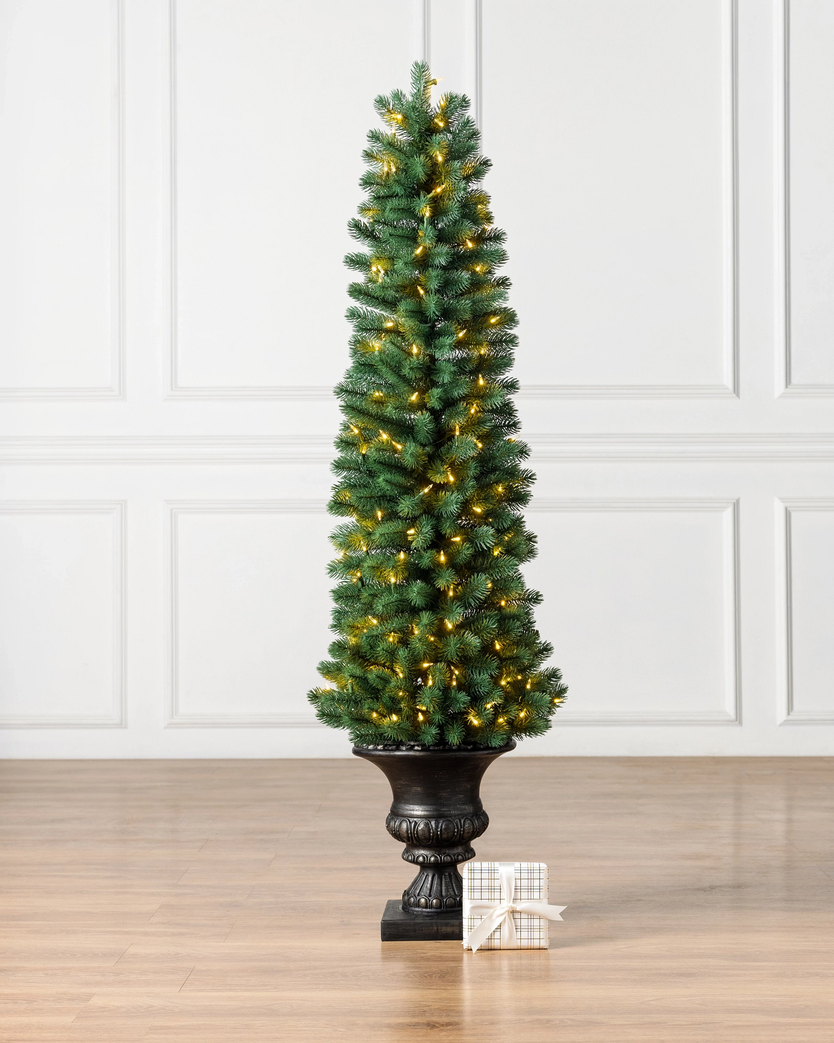 Potted artificial christmas online tree