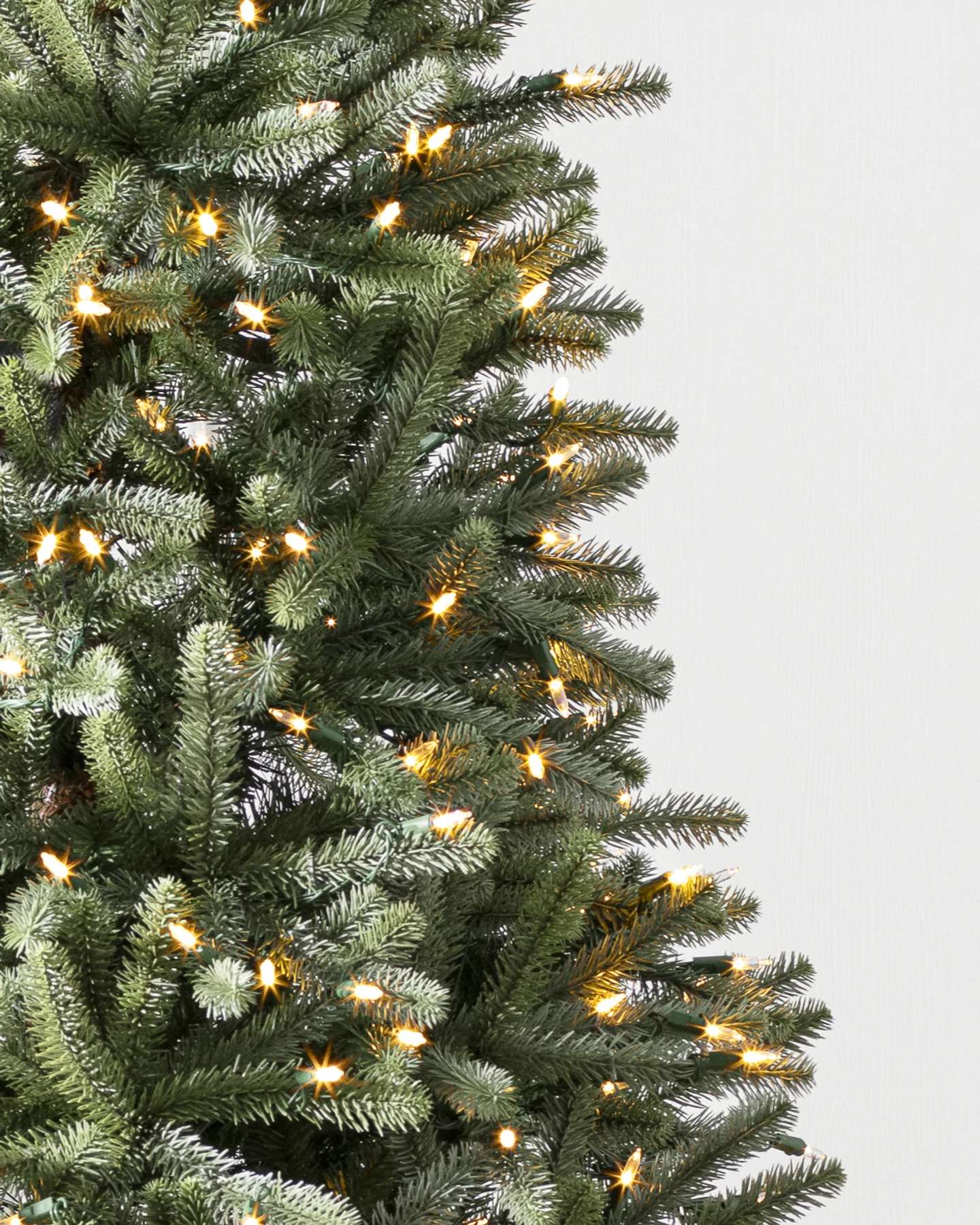 Balsam Hill Royal-Blautanne, LED-Kerzenlicht | Nahaufnahme