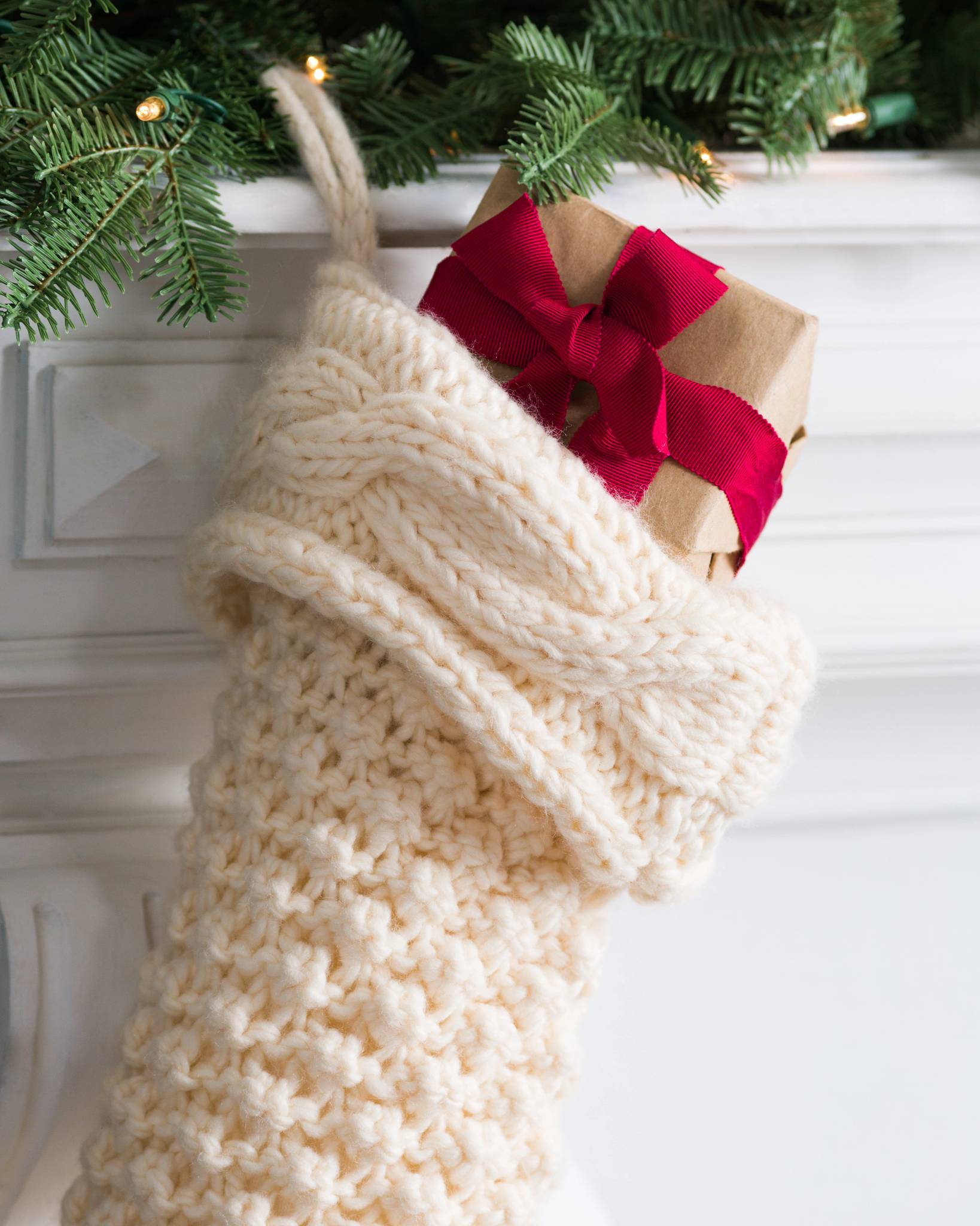 Chunky Knit Christmas Stocking Decor Balsam Hill