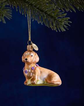 Balsam Hill Studio Dachsund with Lei Ornament Balsam Hill Studio Dachsund with Lei Ornament