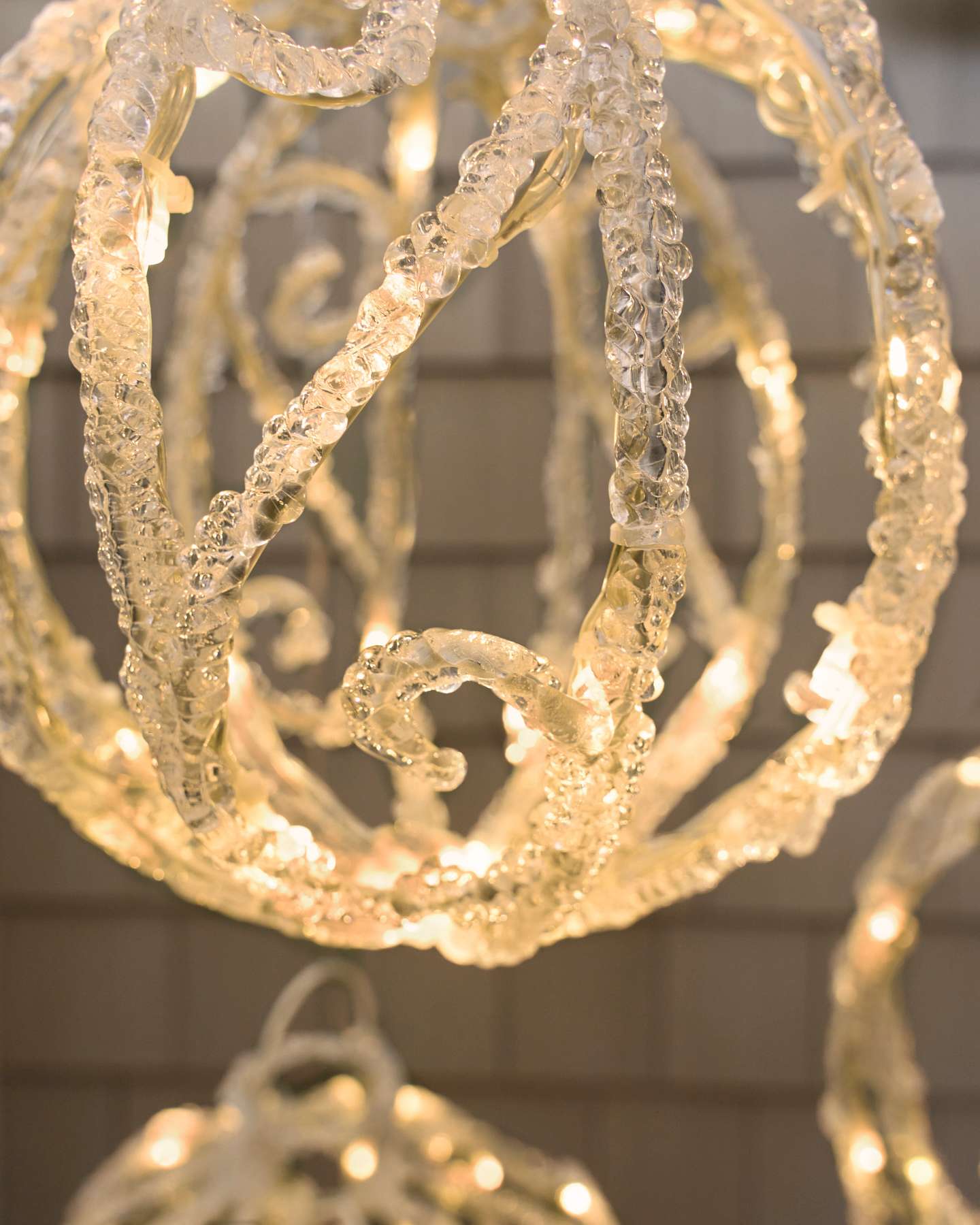 Outdoor Lit Swirl Ornaments, Set of 3