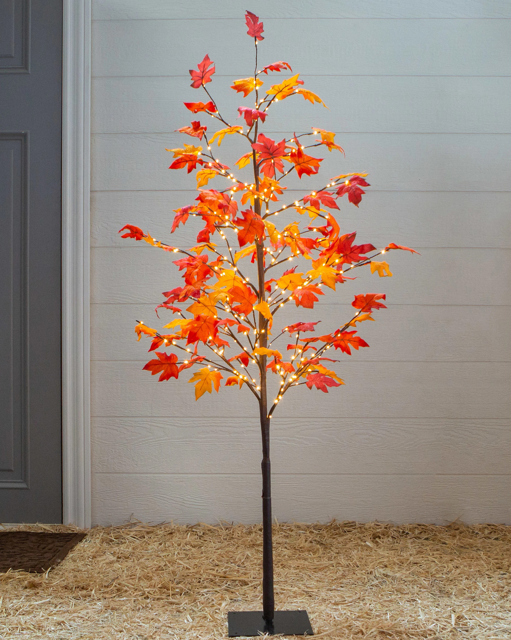 Outdoor LED Artificial Autumn Maple Tree Balsam Hill