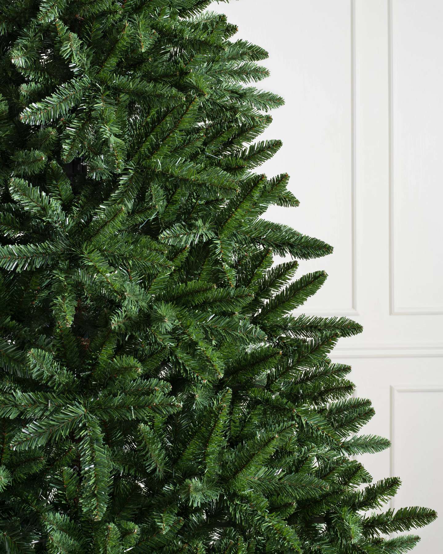Balsam Hill Classic Evergreen Spruce Unlit Artificial Christmas Tree Closeup