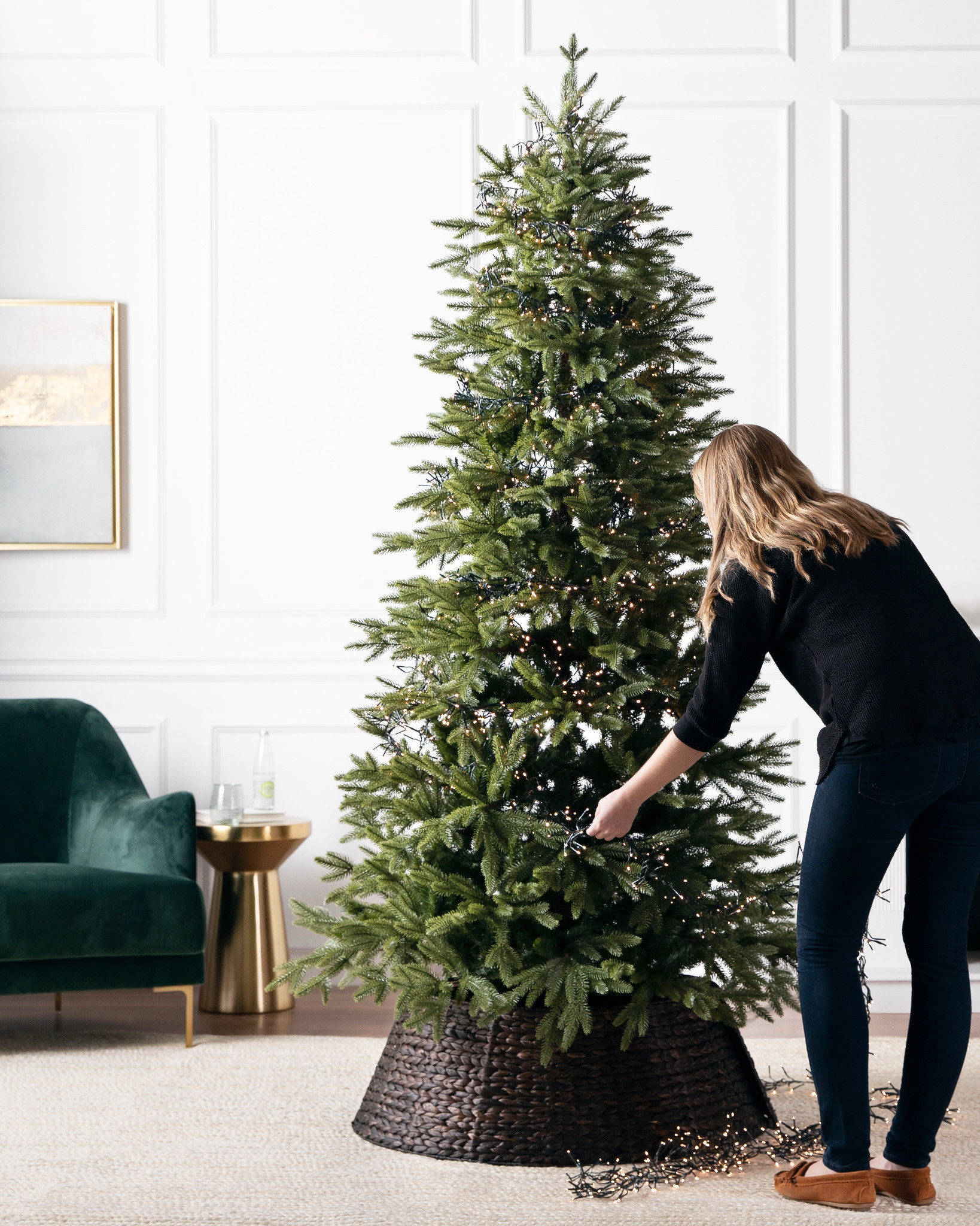 Woven Christmas Tree Collar Balsam Hill