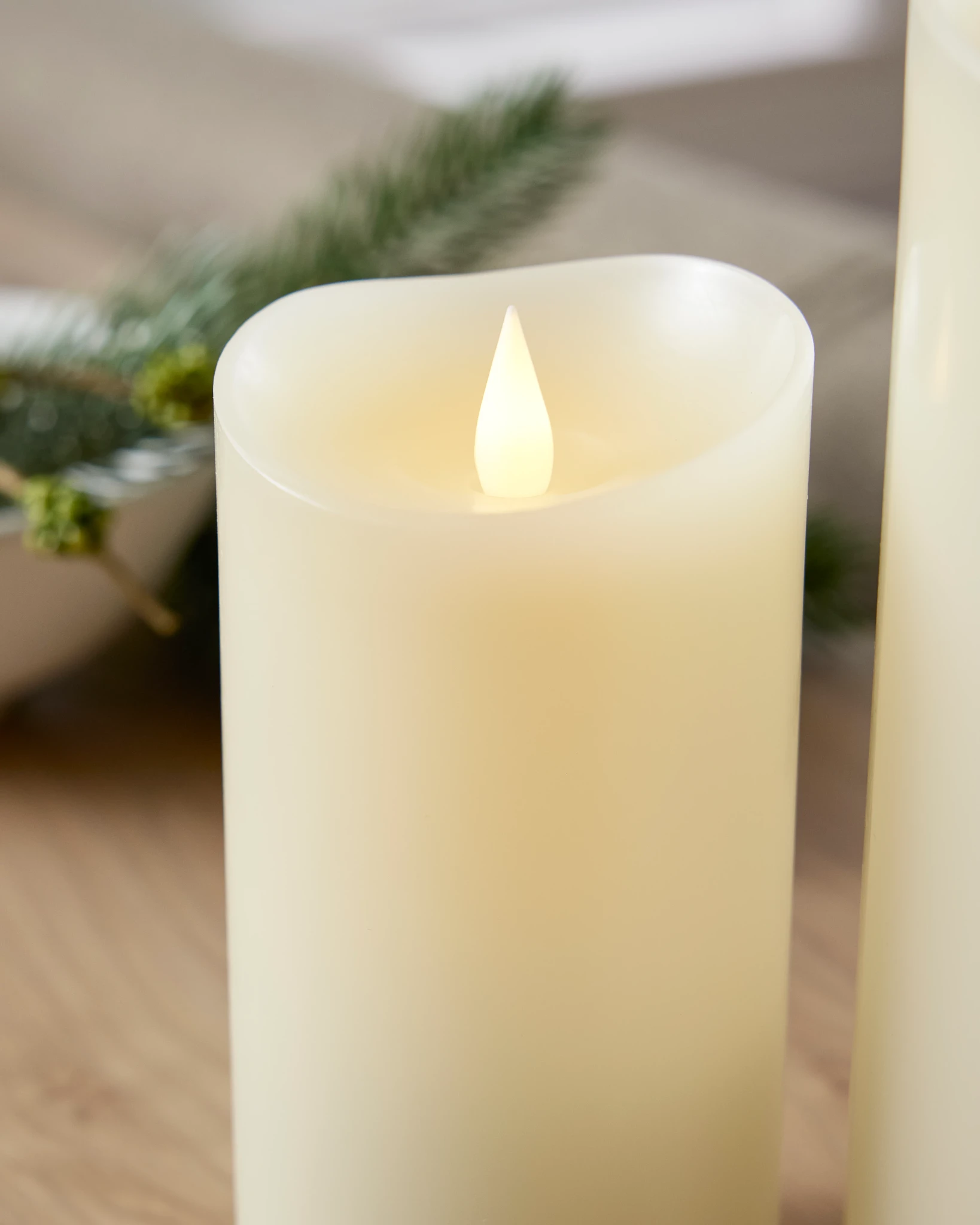 Miracle Flame Premium 3D LED Wax Pillar Candles | Balsam Hill