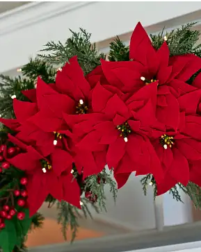 Poinsettia Berry Burst Swag Poinsettia Berry Burst Swag