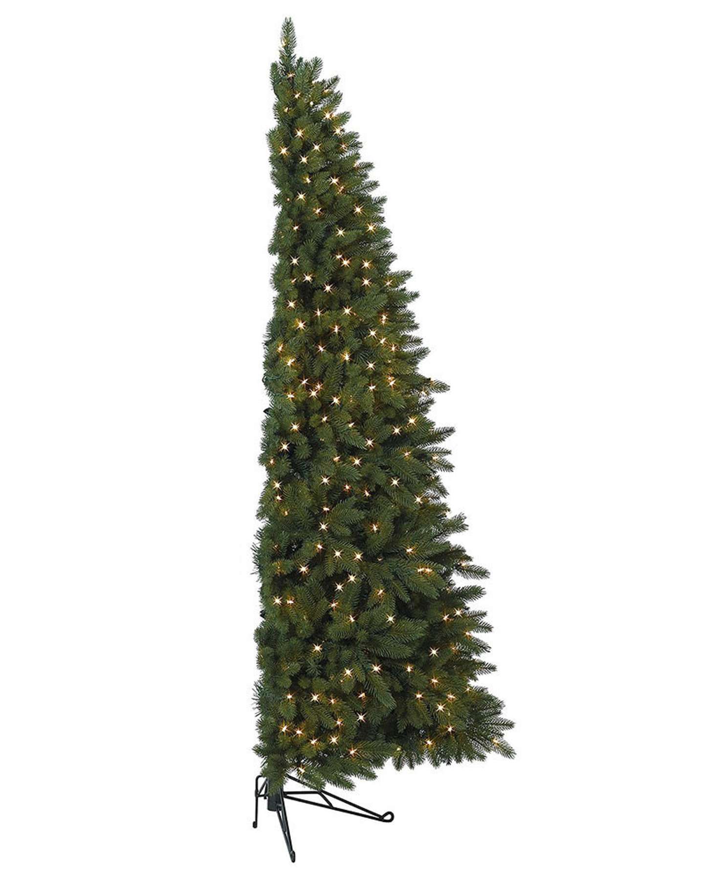 Balsam Hill Fifth Avenue Flatback Artificial Christmas Tree Flat Side Profile View