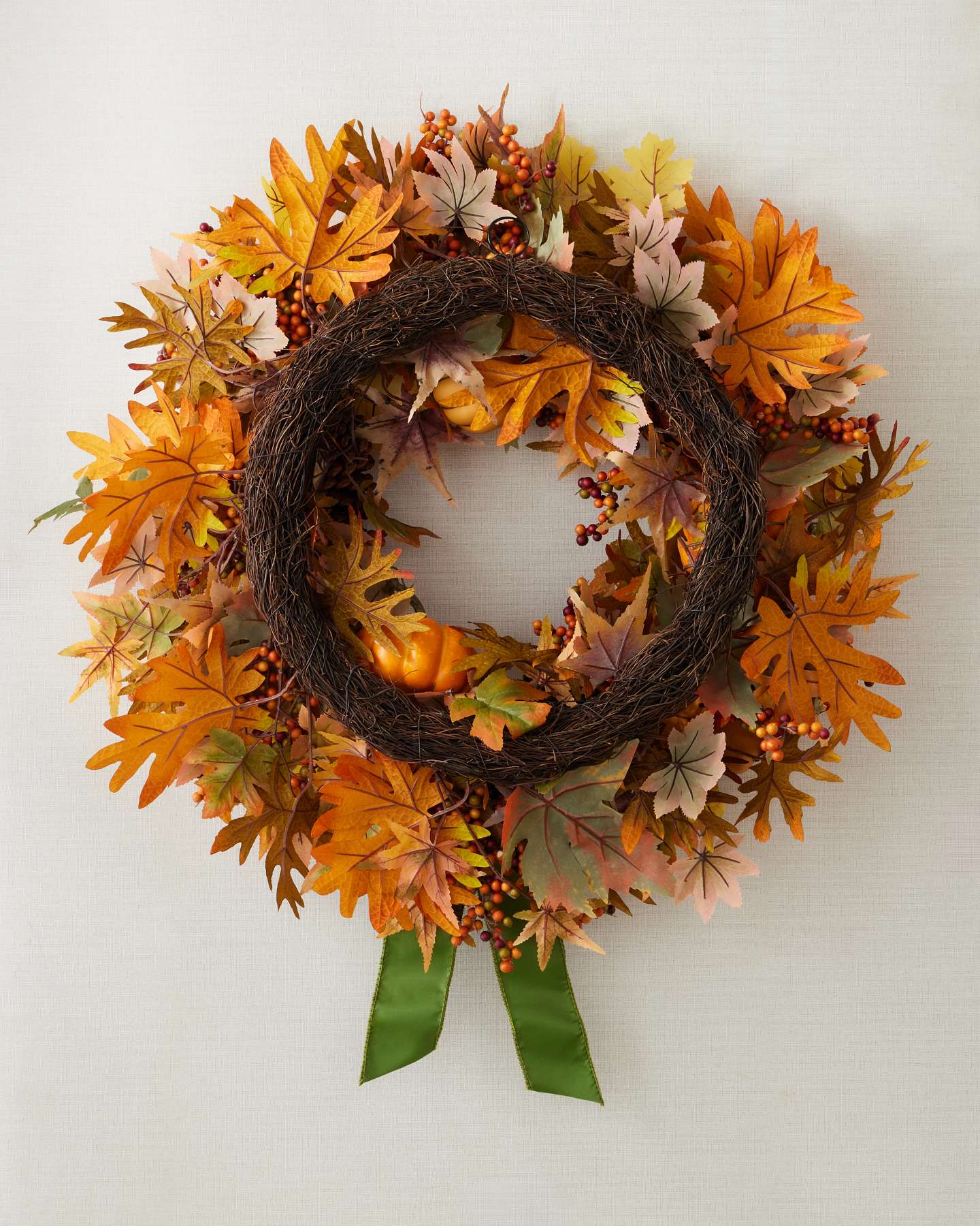 Balsam Hill 26 Inch Golden Harvest Artificial Fall Wreath Close-Up