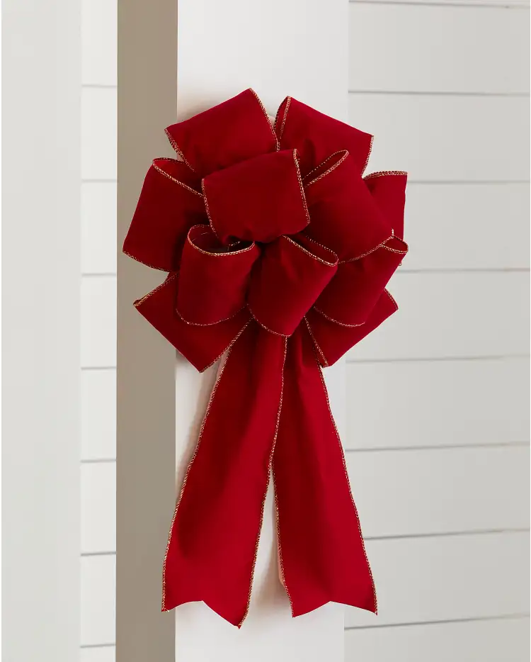Round Red Ribbon Bow Red Ribbon Bow