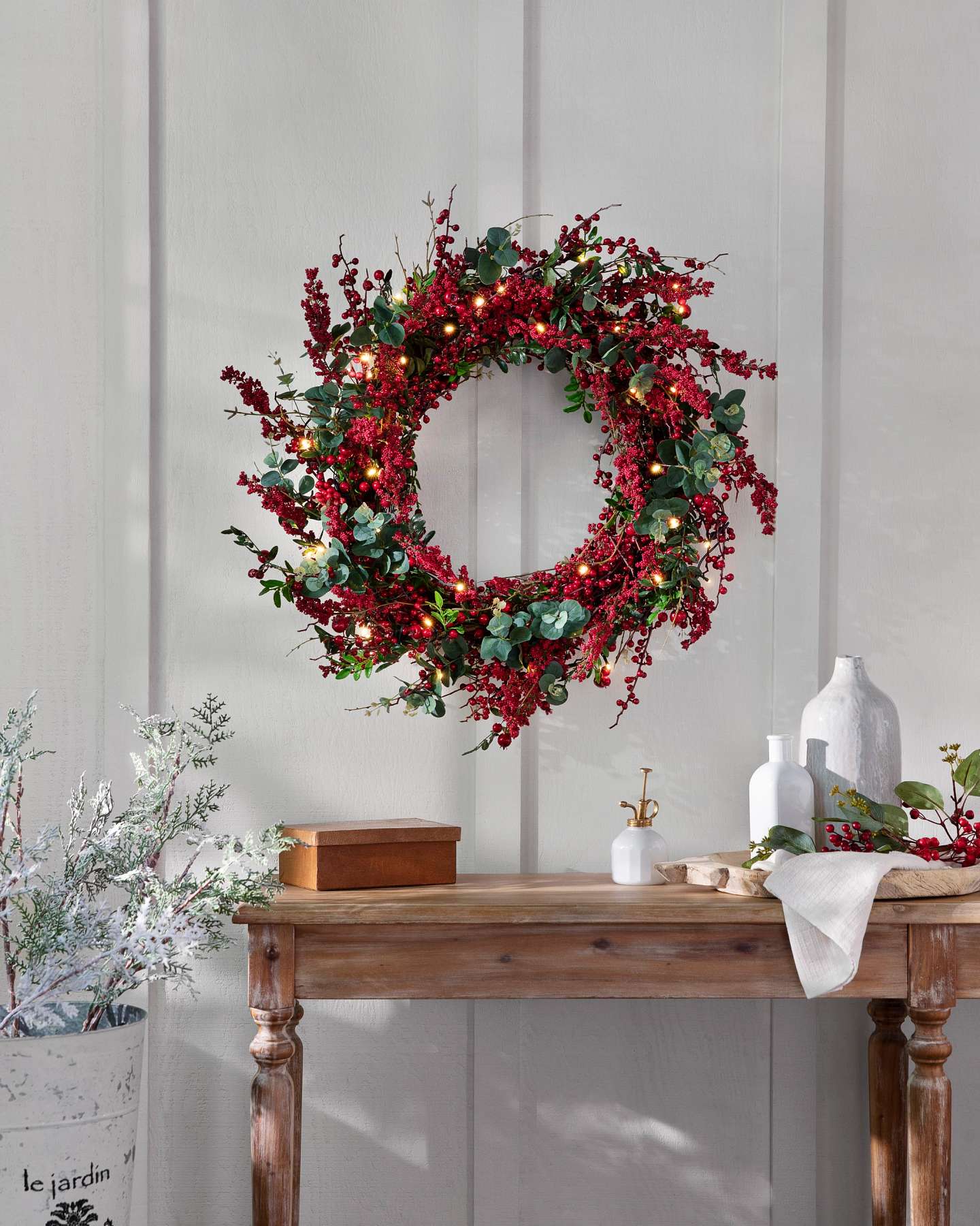 Balsam Hill Mixed Berry Festive Wreath Home Display