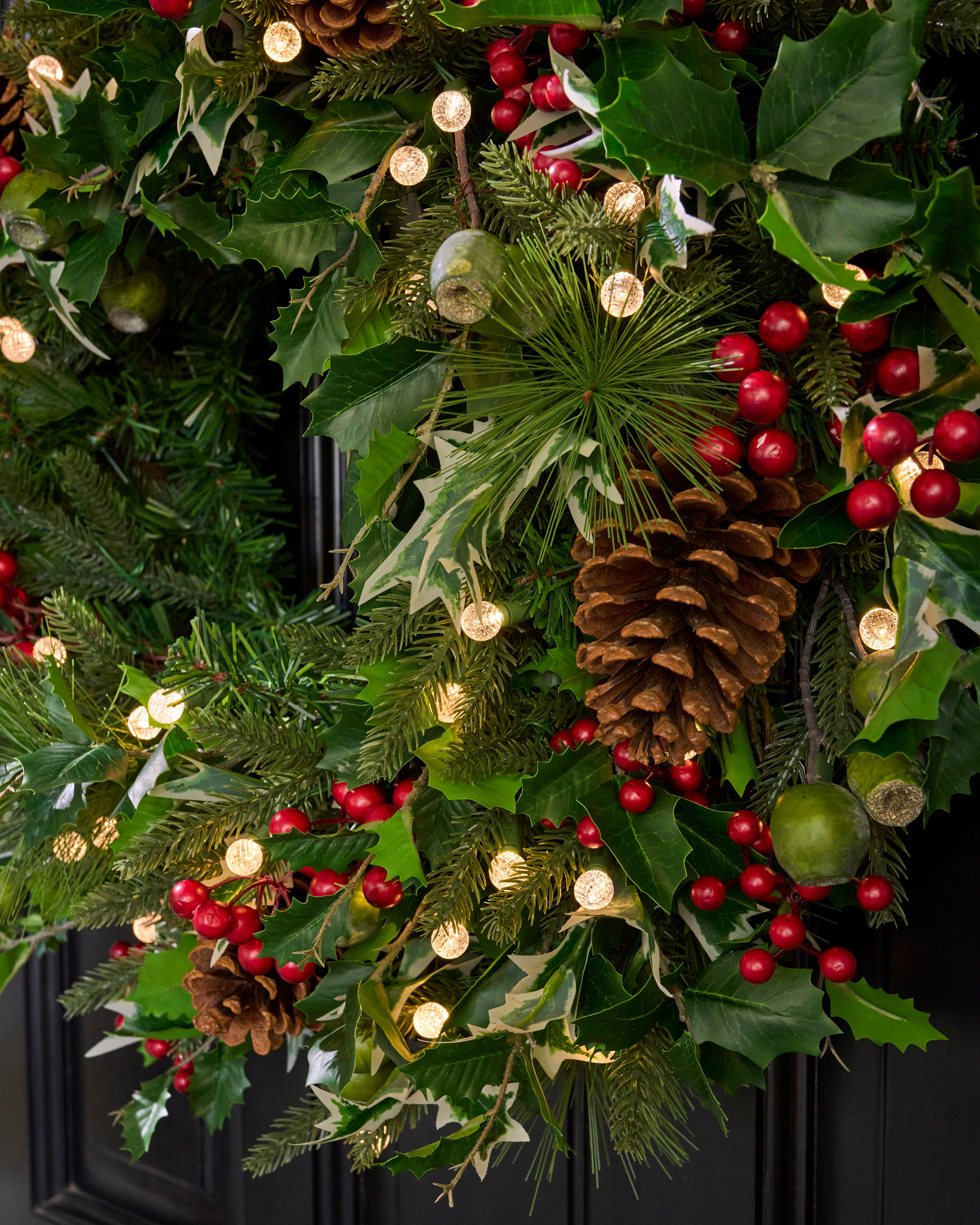 Holly Berry Artificial Christmas Wreath | Balsam Hill