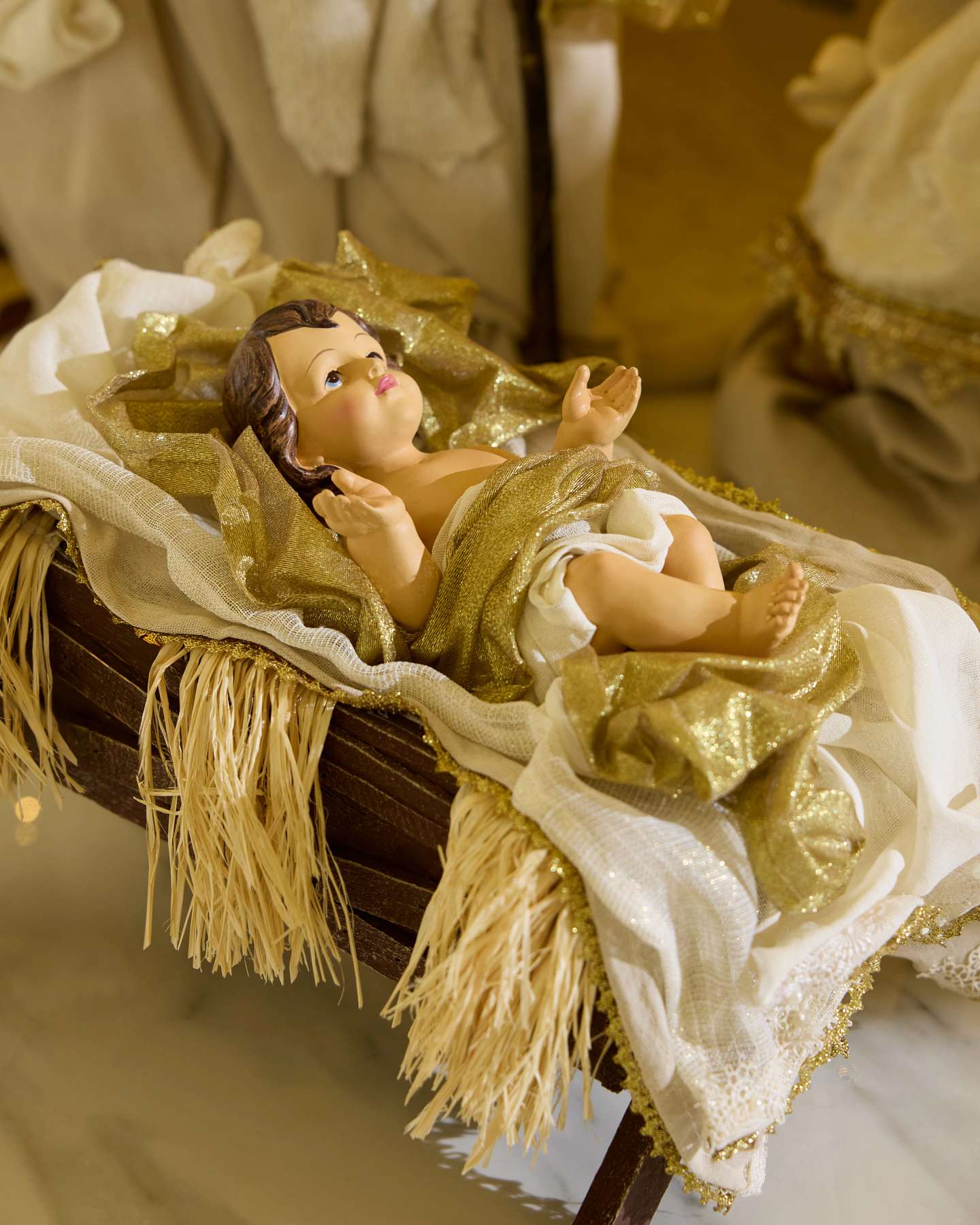 35" Gold Holy Night Nativity, Set of 6