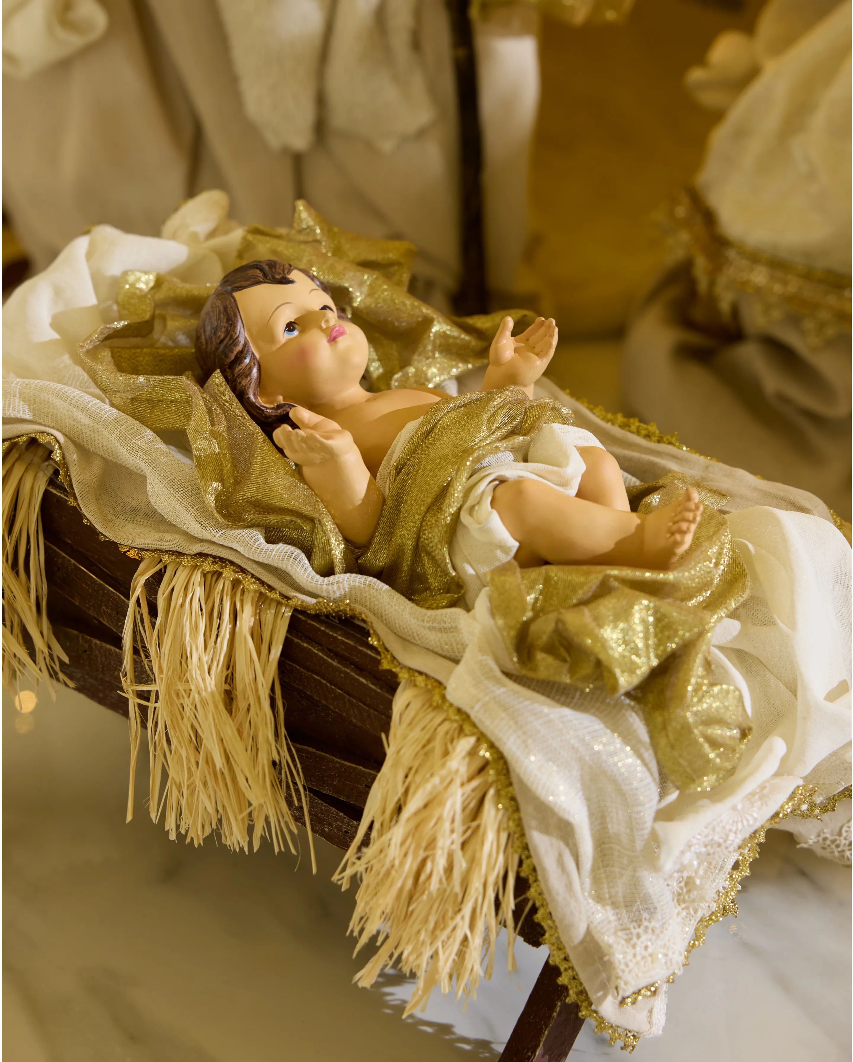 Gold Holy Night Nativity Set | Balsam Hill Gold Holy Night Nativity Set | Balsam Hill