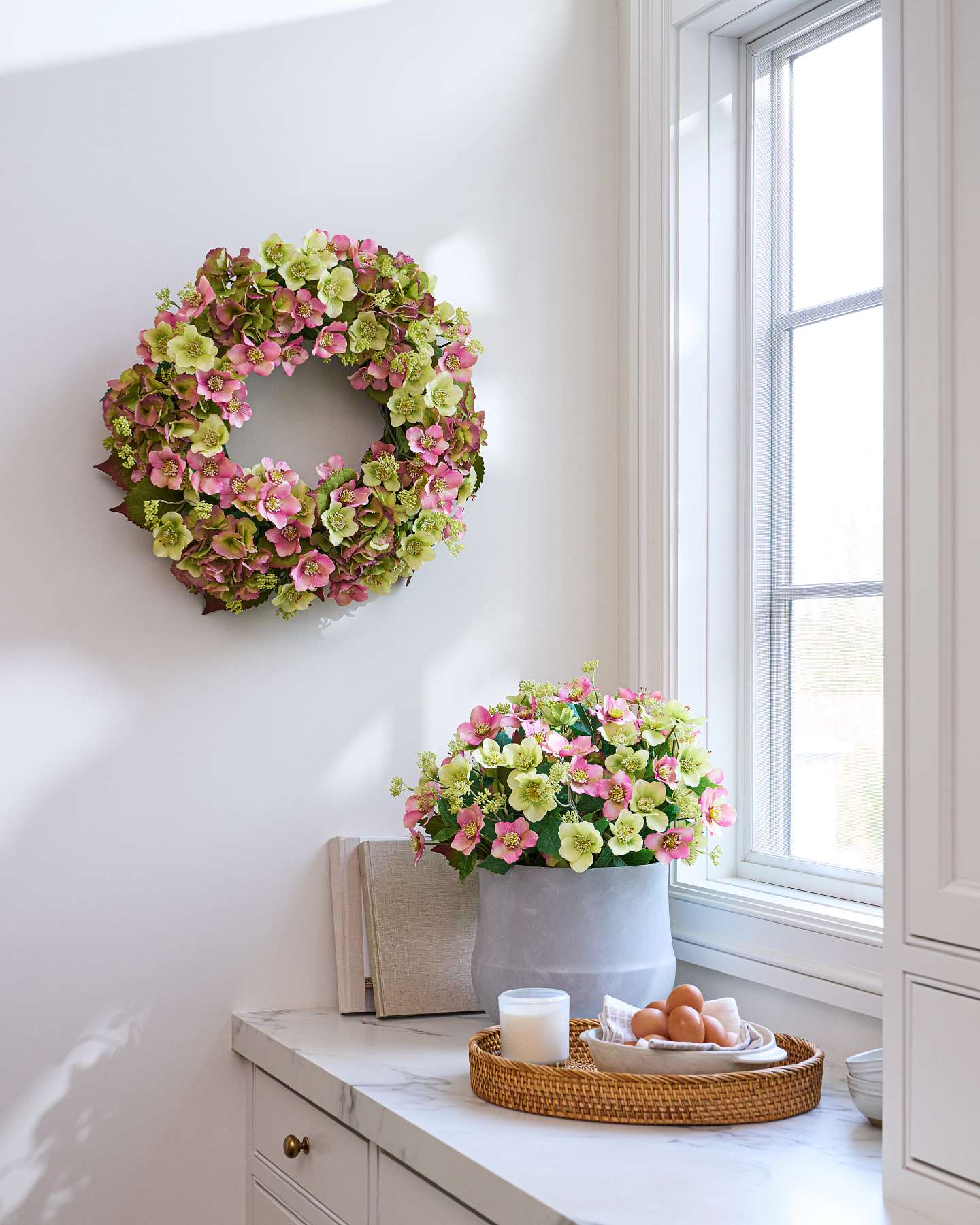 Morning Blossoms Wreath by Balsam Hill Lifestyle 10