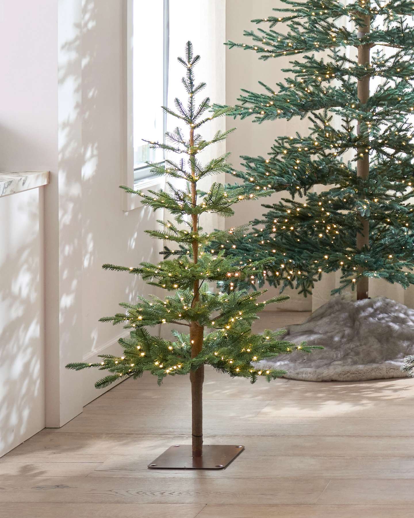 Balsam Hill Alpine Balsam Fir Artificial Tabletop Christmas Tree Lifestyle Display