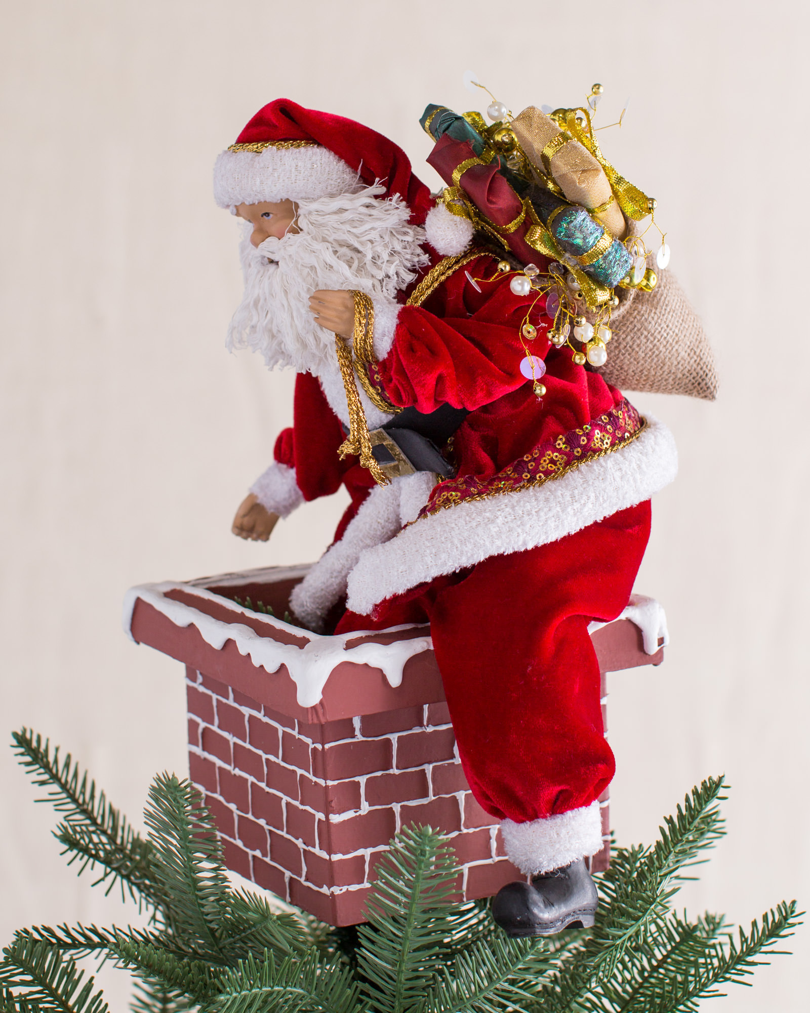 Jolly Father Christmas Tree Topper Balsam Hill UK