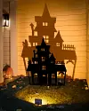 Outdoor Illumincated Spooky Manor Silhouette by Balsam Hill SSV