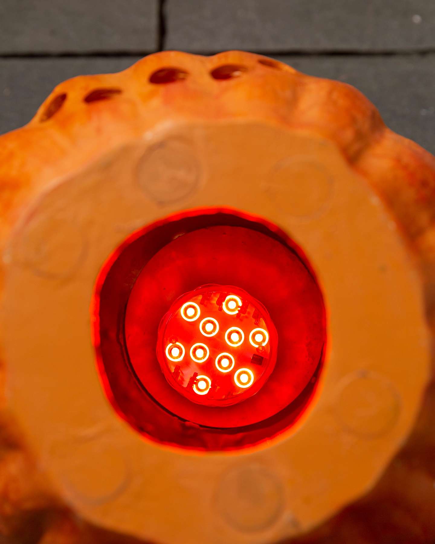 Balsam Hill Boo Stacked LED Pumpkins Top Closeup