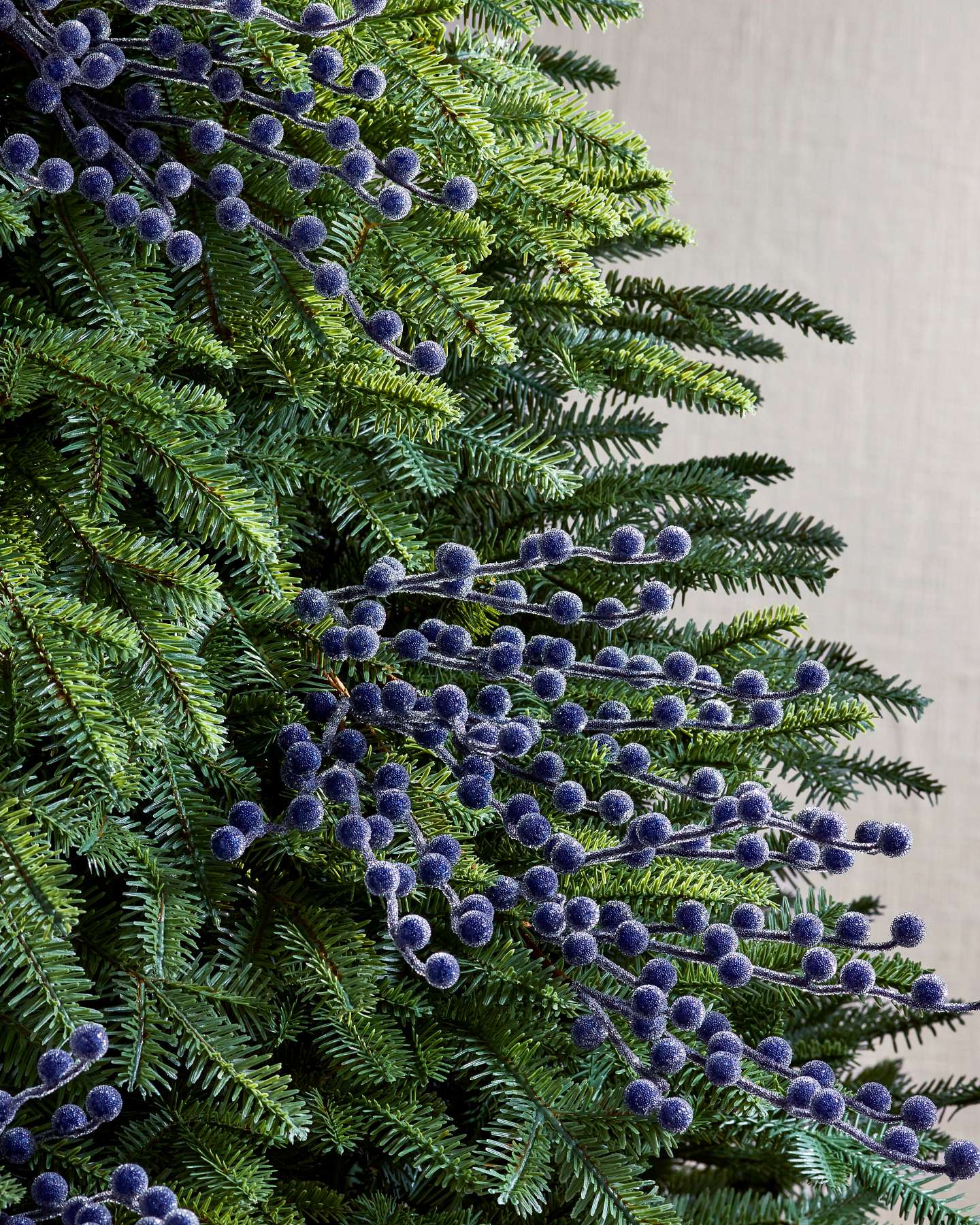 Blue Sugared Berry Christmas Picks, Set of 12