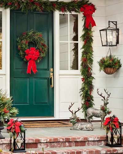 Outdoor Red Berry Pine Christmas Foliage | Balsam Hill