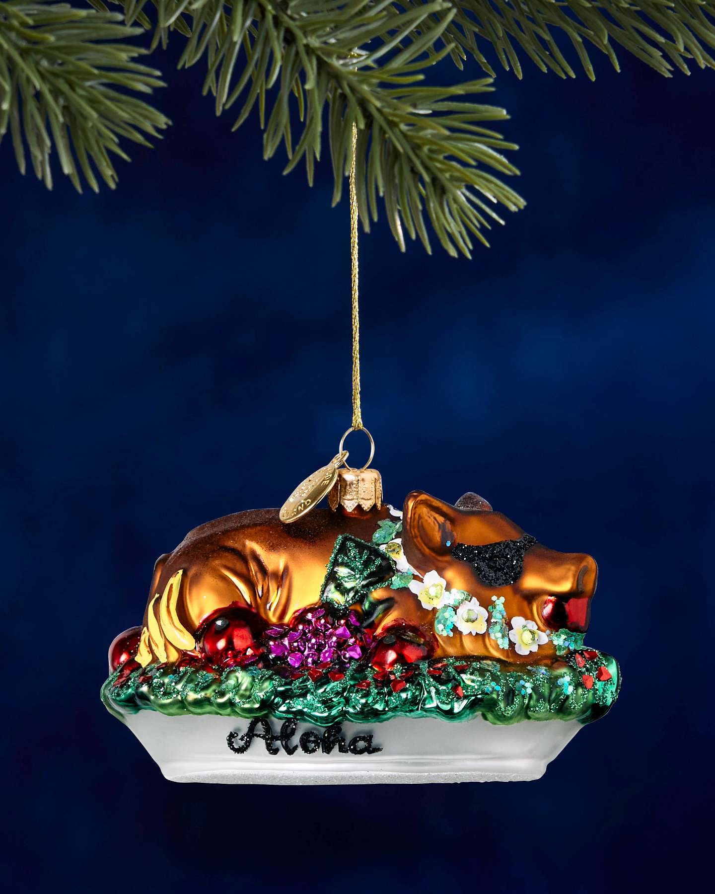 Balsam Hill Studio Luau Pig Ornament