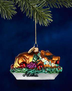 Balsam Hill Studio Luau Pig Ornament Balsam Hill Studio Luau Pig Ornament