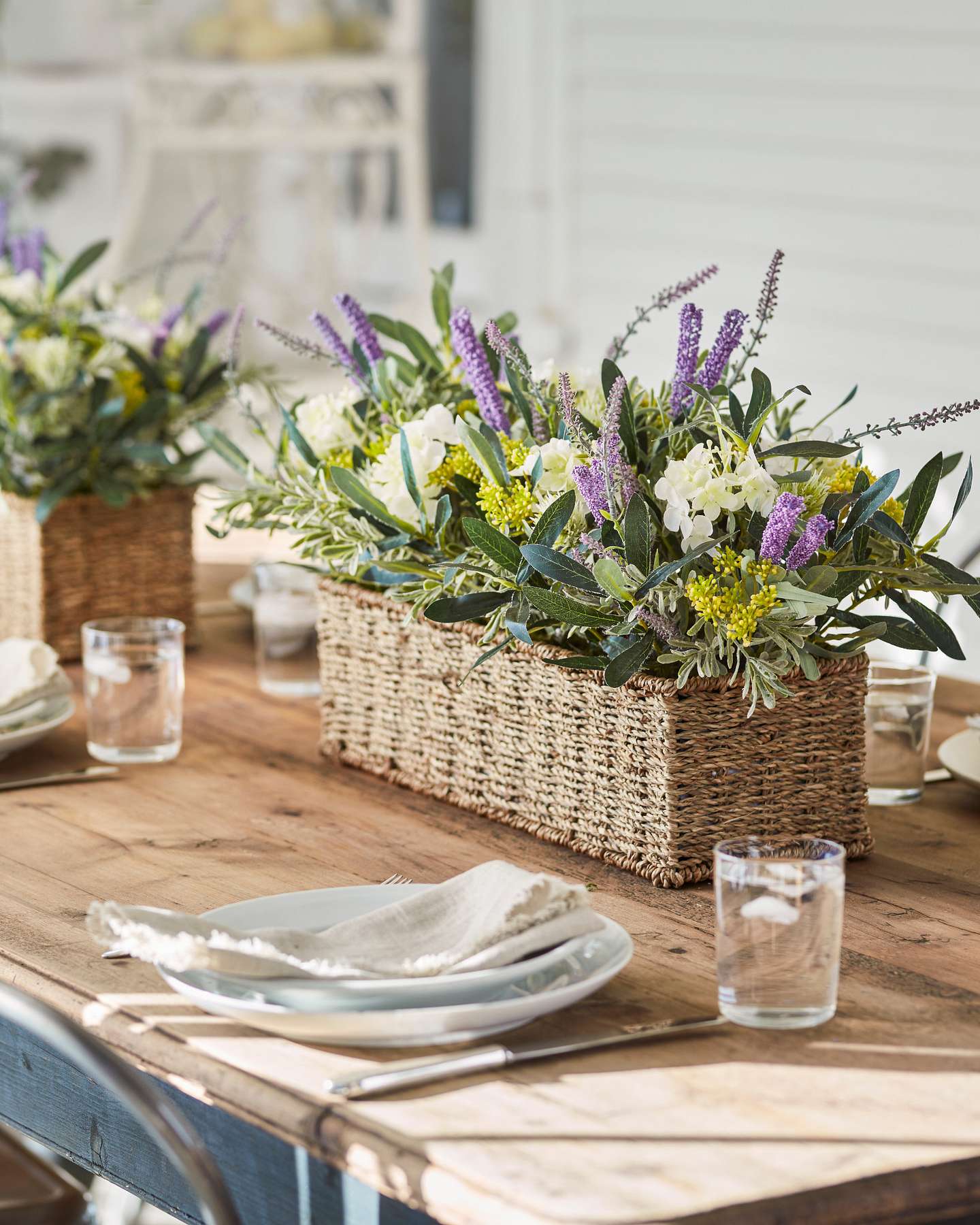 Balsam Hill French Market Artificial Flower Arrangement Lifestyle Table Display