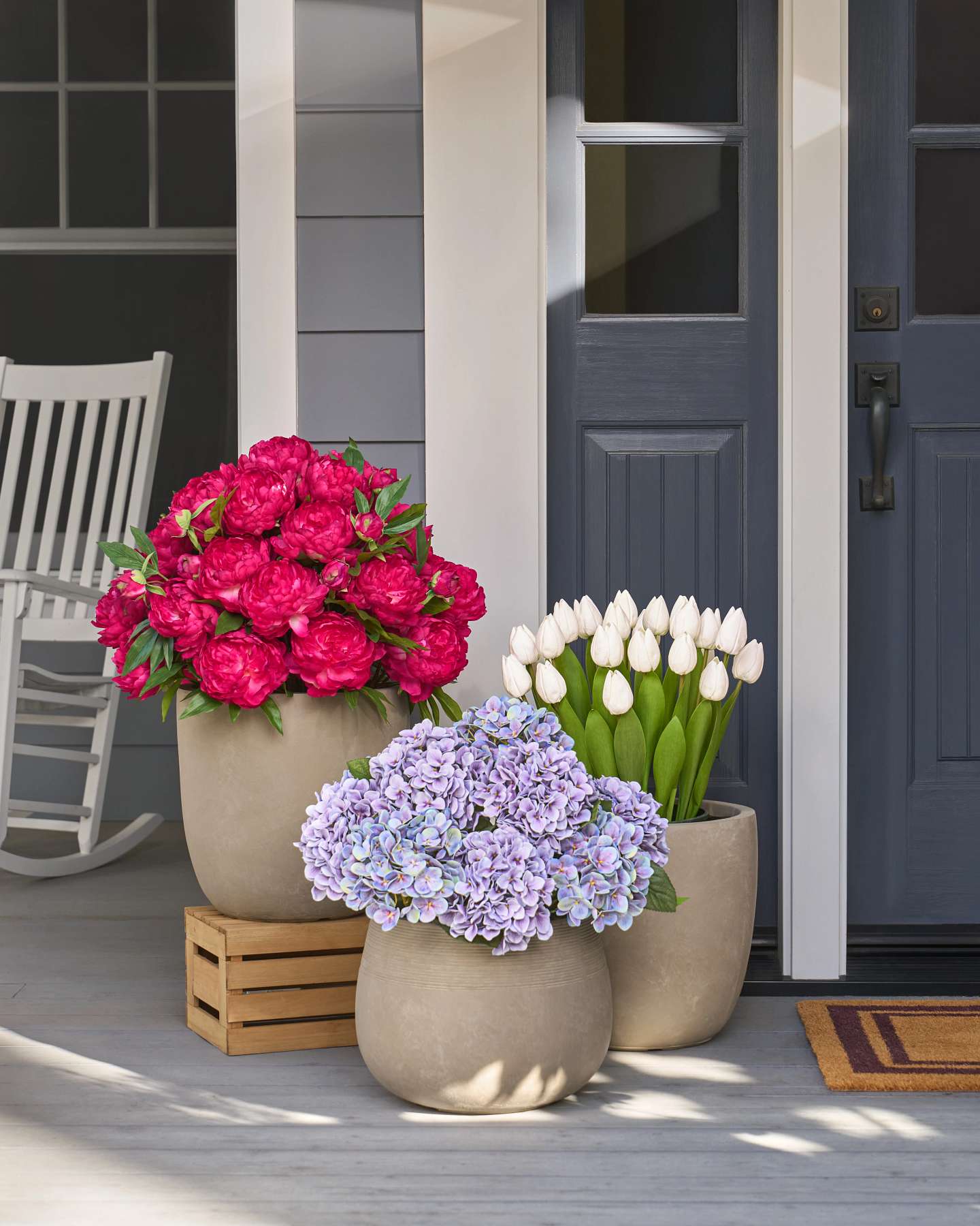 Ivory Outdoor Tulip Garden Pot Filler by Balsam Hill Lifestyle 60